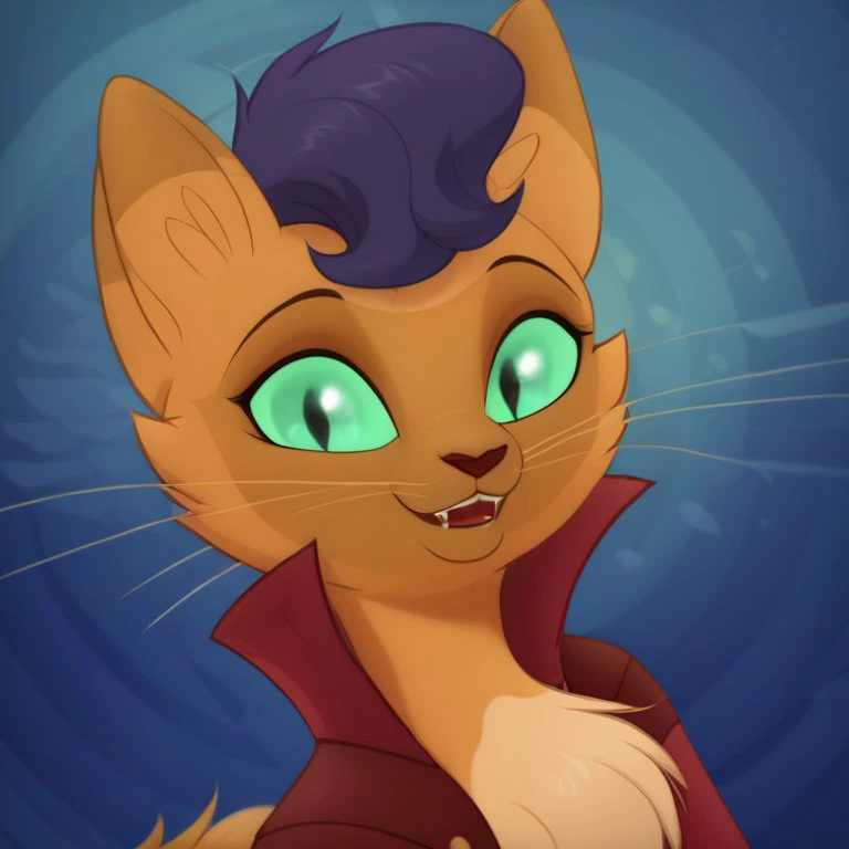 score_9, score_8_up, score_7_up, score_6_up, score_5_up,with beautiful, detailed, (detailed cute pony face), detailed eyes, detailed fur, beautiful, vector, flat colors, (abstract background: 1.8), (looking at you, looking at viewer: 1.5), cute smile, happy, ((close-up)), wide angle
<lora:Capper:1>Capper, cat solo,
<lora:Wholesome_MLP-v1.2:1> <lora:OtherStyle_01:1> <lora:mlp_g5 (1):1>