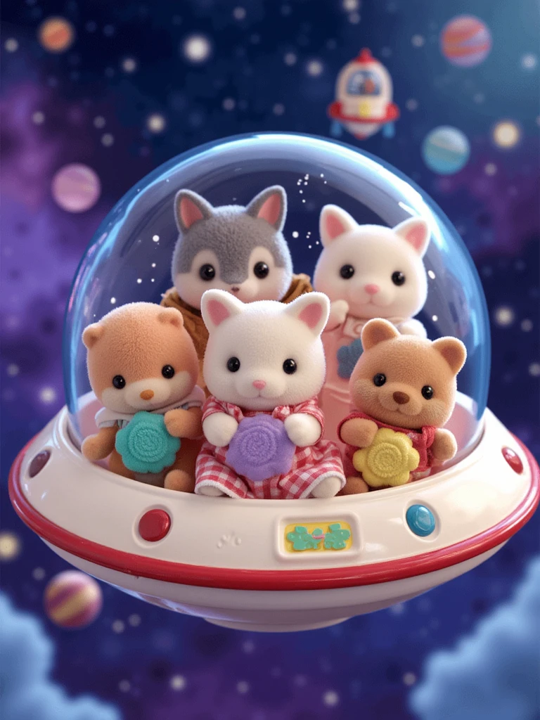 SylFam,cute animals in spaceship <lora:flux-lora-SylFam:0.8>