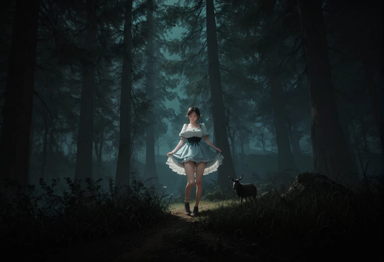 ,ruanyi1023,dark,forest,grass,night,
1girl,frilled dress,panty pull,<lora:0958 black forest_v1_pony:0.8>, score_9, score_8_up, score_7_up, score_6_up, score_9, score_8_up, score_7_up, score_6_up source_anime, blush, 1girl, seduce smile, perfect body , natural huge breasts