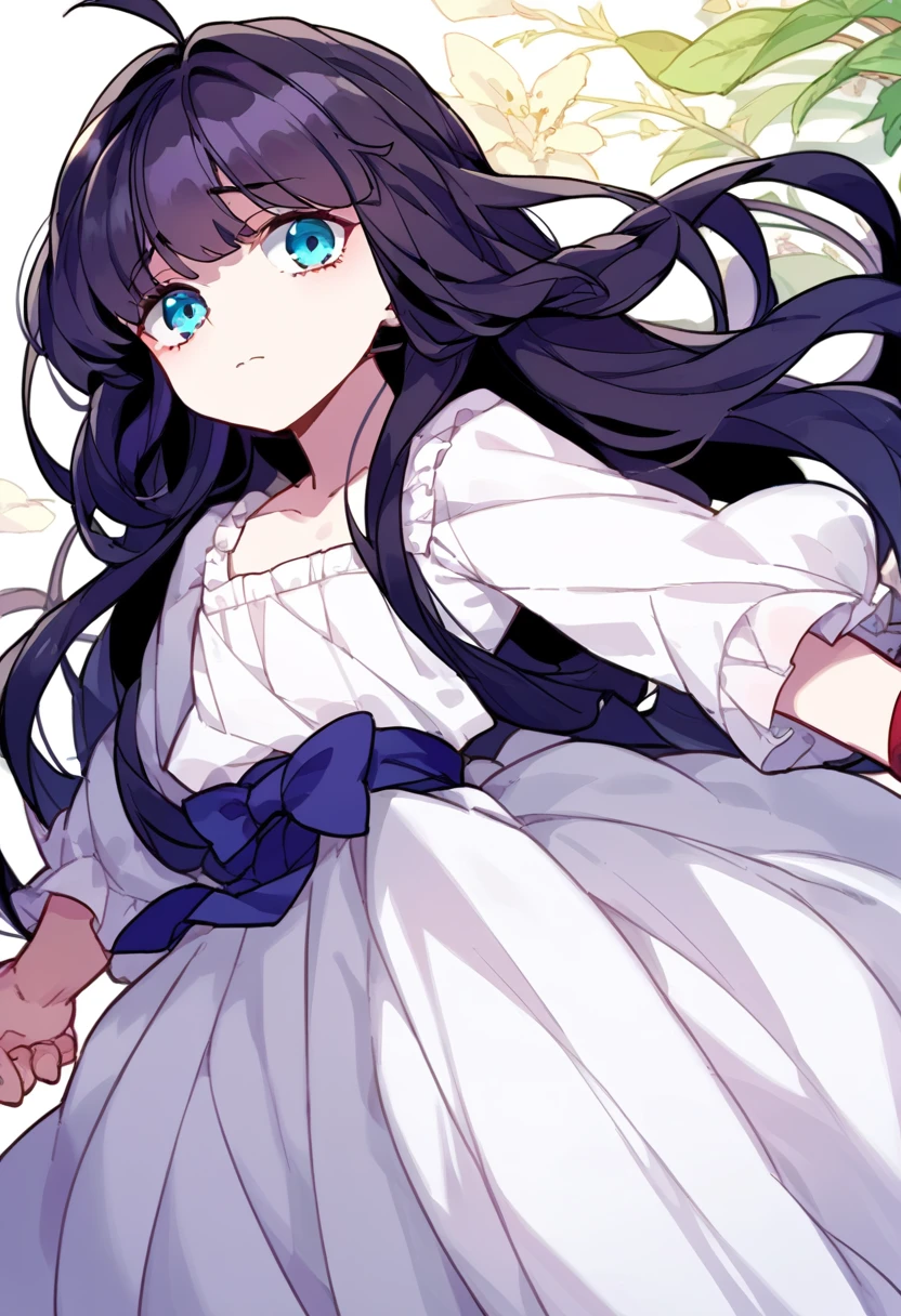 score_9,score_8_up,score_7_up,source_anime,zPDXL3,
*//*,<lora:BlancheFreidkin_v1.1:1>,blanche_freidkin1girl,flat chest,blue eyes,black hair,long hair,hair intakes,ahoge,white dress,
*//*,looking at viewer,cowboy shot,dutch angle,dynamic pose,sad,, looking at viewer, cowboy shot, dutch angle, dynamic pose,