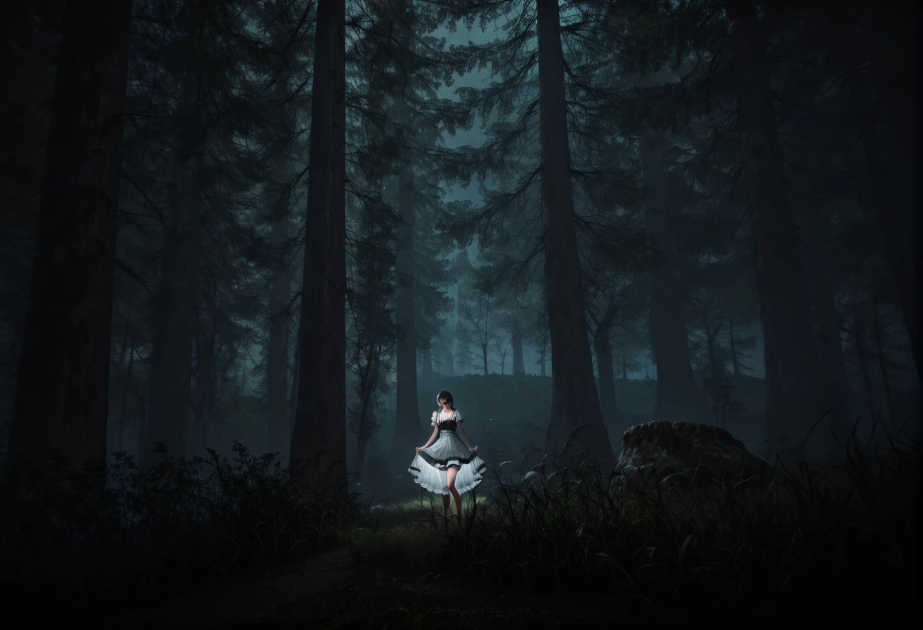 ,ruanyi1023,dark,forest,grass,night,
1girl,frilled dress,panty pull,<lora:0958 black forest_v1_pony:0.8>, score_9,score_8_up,score_7_up,,8k,1girl,solo,,