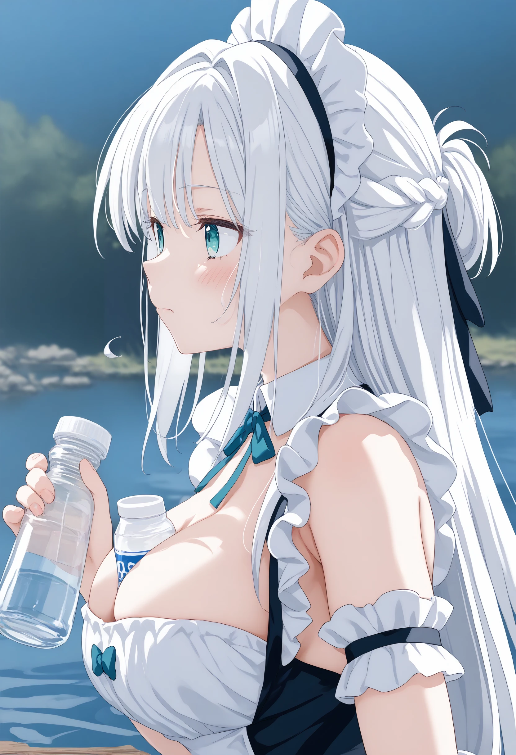 [SDXL&Pony]between breasts / 疑似???? / おっぱいポケット Animagine v1.0