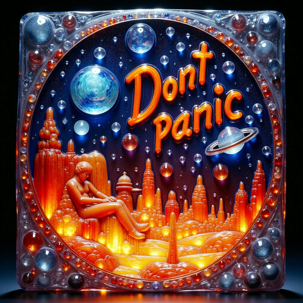 Generation Mode:

flux_txt2img

Positive Prompt:

A carving made of Fine-Cut Glass in the theme of The Hitchhikers Guide to the Galaxy, the text reads "Don't Panic", sci-fi surrealism rendered in facets of Fine-Cut Glass,

Model:

FLUX Dev (Quantized) (FLUX)

VAE:

FLUX.1-schnell_ae (FLUX)

Width:

1024

Height:

1024

Seed:

661781050

Steps:

35

High Resolution Fix Enabled:

false

LoRA:

Fine-Cut_Glass_Flux (FLUX) - 0.75