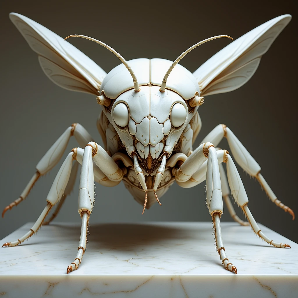 An insect statue (made entirely of white marble:1.95). 

insctoidCE style