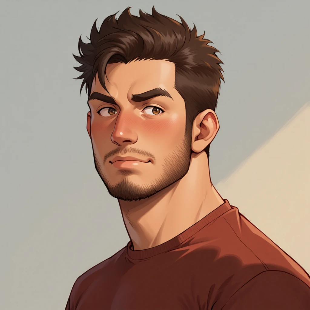 A handsome man，digital illustration
