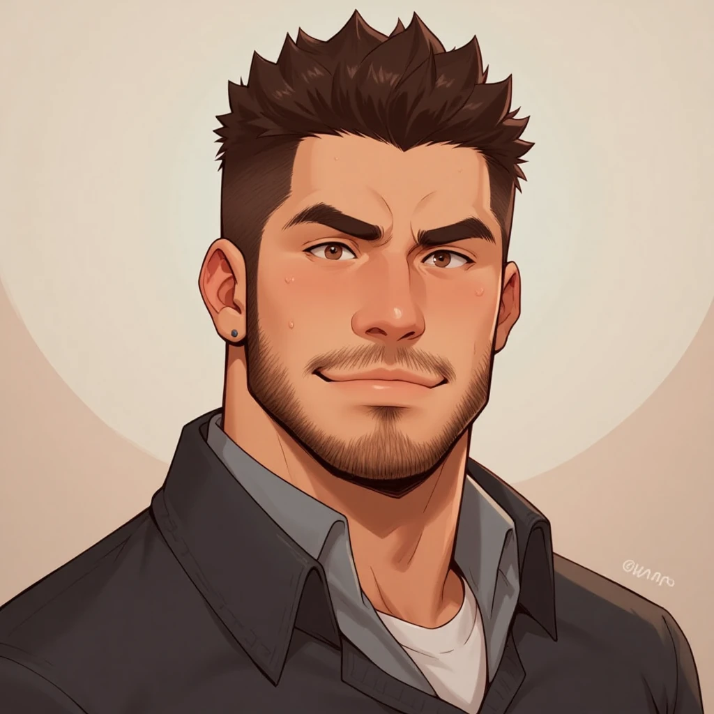 A handsome man，digital illustration
