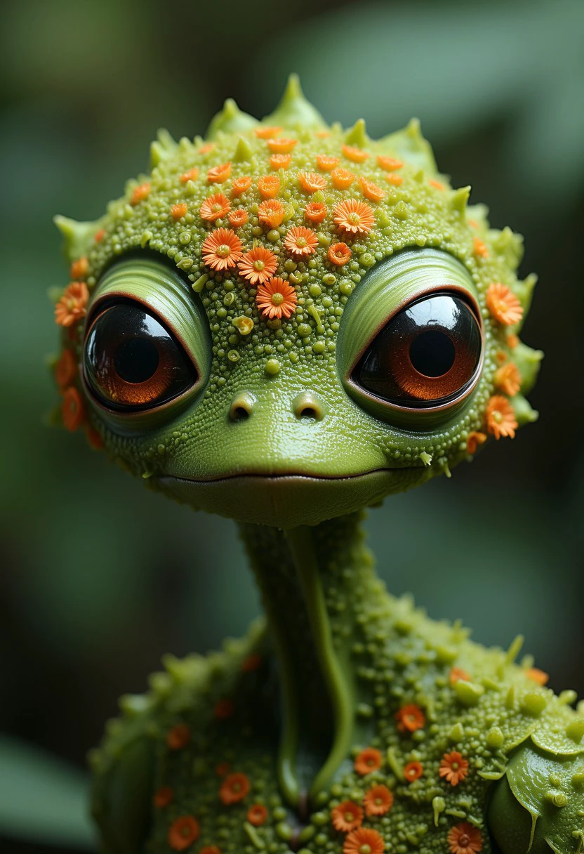 Cute creature from Space. terraforming. Alien Flora, Miki Asai Macro photography, close-up, hyper detailed, trending on artstation, sharp focus, studio photo, intricate details, highly detailed, by greg rutkowski
detailed face, detailed skin