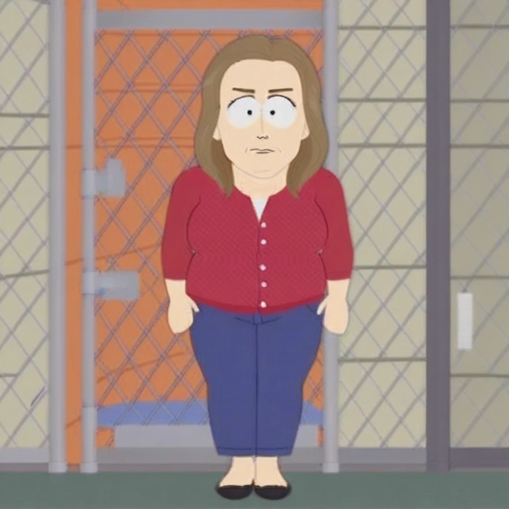 solo, large breasts, pants, red shirt, 1girl, full body