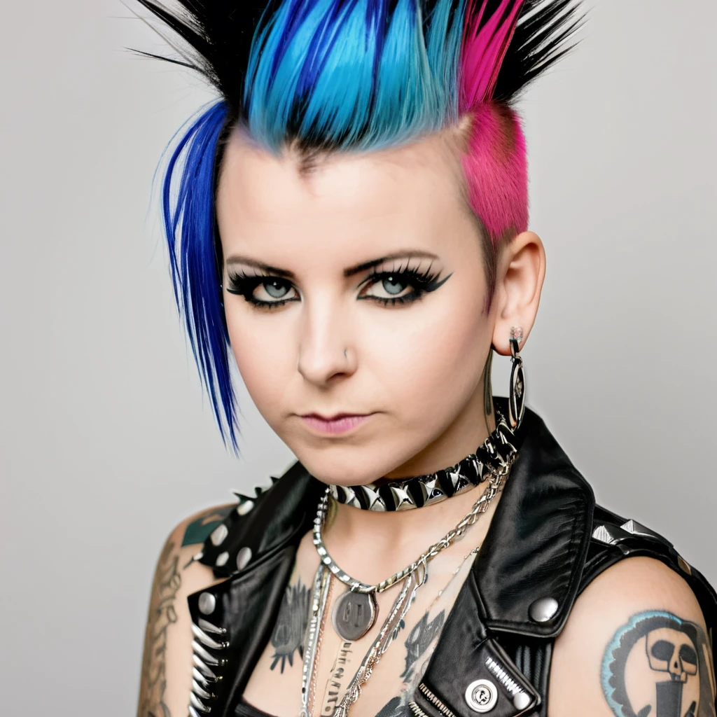 professional portrait photography of punk woman<lora:Professional_Photography:1>