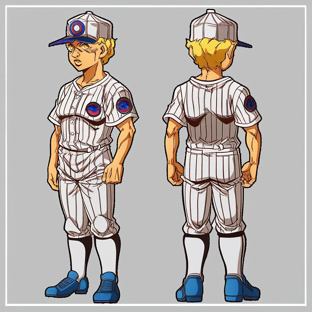 1boy, solo, full body portrait, baseball uniform