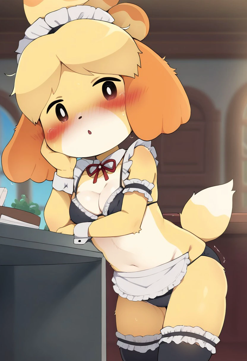  eevee, MAID'S DRESS, cute drawing, ass view 