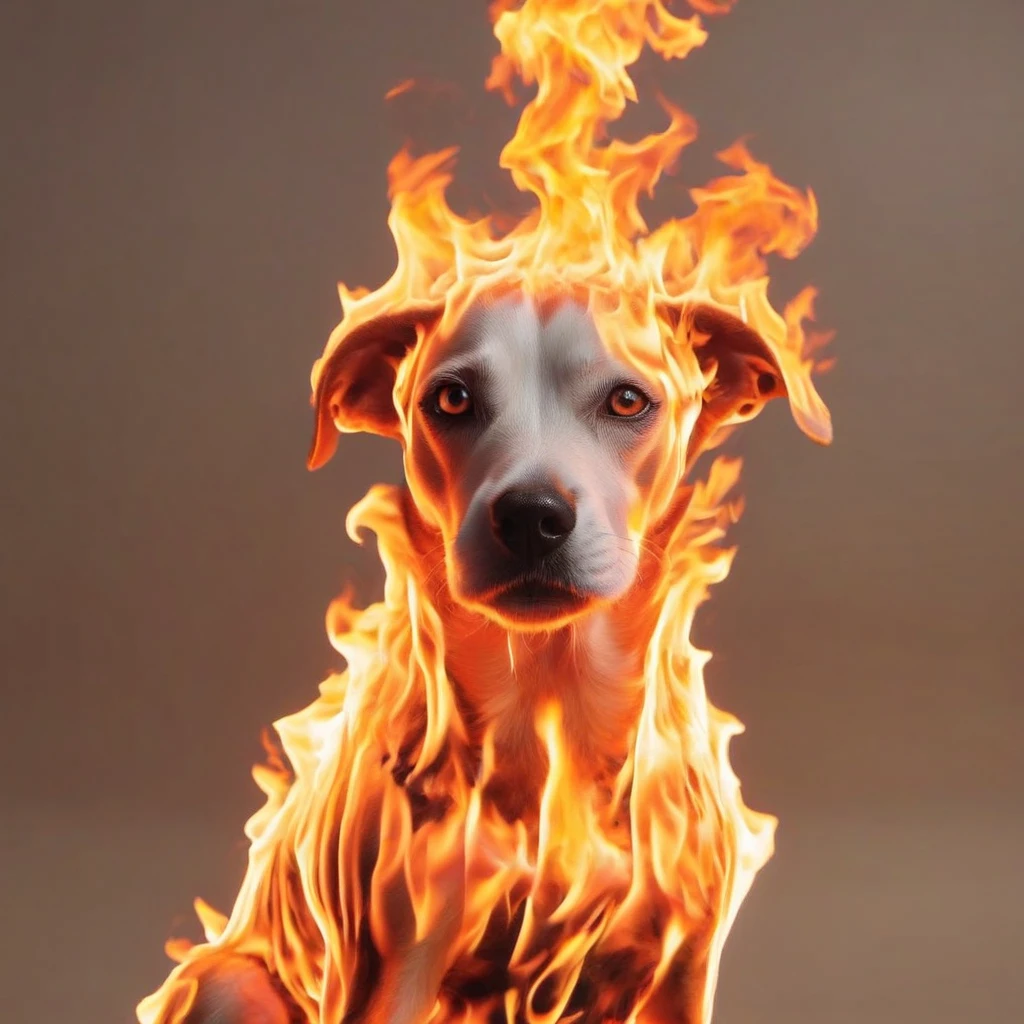 dog on fire