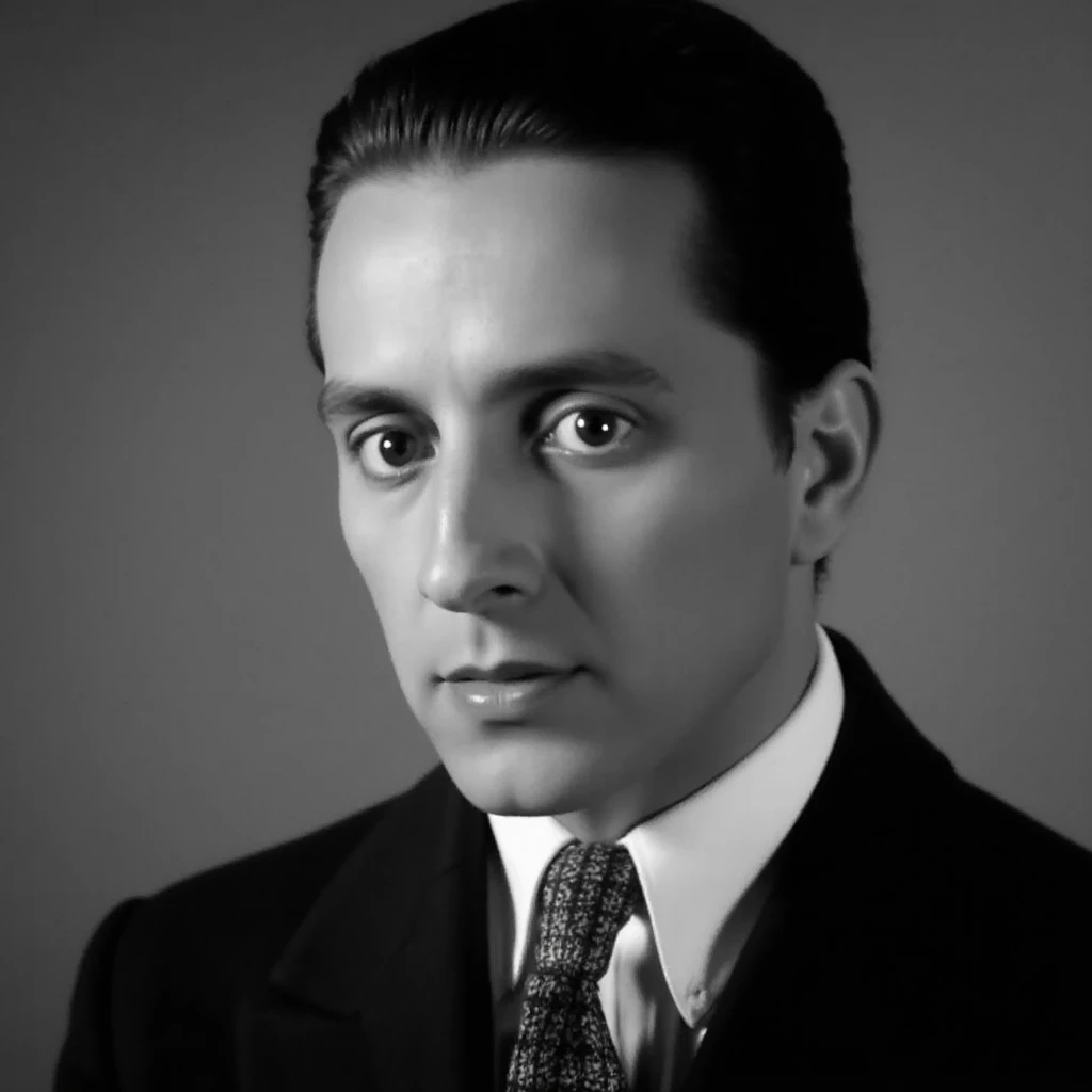 cinematic film still of  <lora:kafkaesque v1:1>
Franz Kafka In a surrealistic world a man in a suit and tie poses for a picture,solo,looking at viewer,simple background,1boy,closed mouth,monochrome,greyscale,male focus,necktie,collared shirt,grey background,formal,suit,portrait,realistic , kafkaesque style, closeup, shallow depth of field, vignette, highly detailed, high budget, bokeh, cinemascope, moody, epic, gorgeous, film grain, grainy