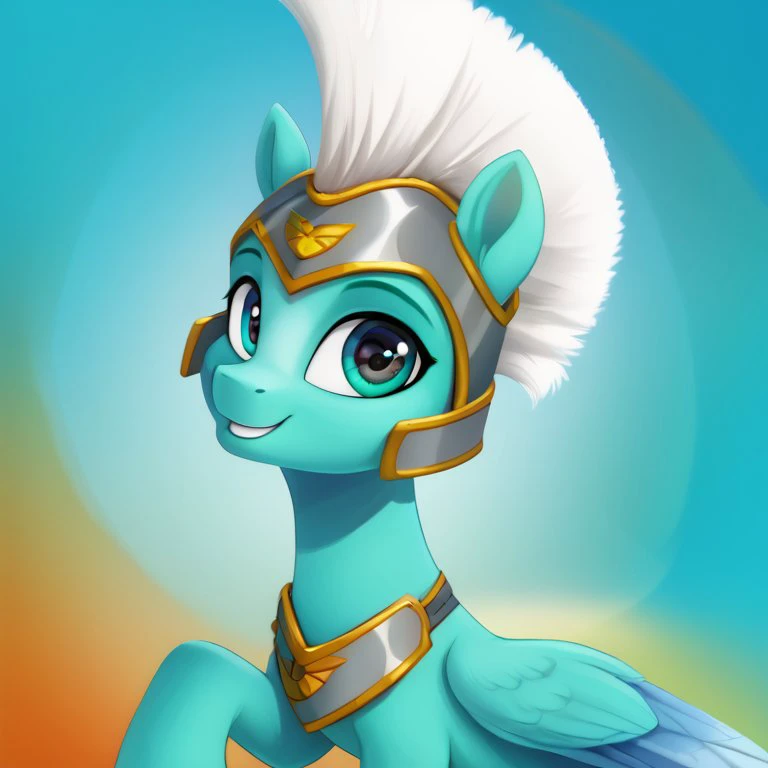 score_9, score_8_up, score_7_up, score_6_up, score_5_up,with beautiful, detailed, (detailed cute pony face), detailed eyes, detailed fur, beautiful, vector, flat colors, (abstract background: 1.8), (looking at you, looking at viewer: 1.5), cute smile, happy, ((close-up)), wide angle
<lora:Thunder_Flap_r1:1>Thunder Flap pony,Pegasus, Male,solo 
<lora:Wholesome_MLP-v1.2:1> <lora:OtherStyle_01:1> <lora:mlp_g5 (1):1>