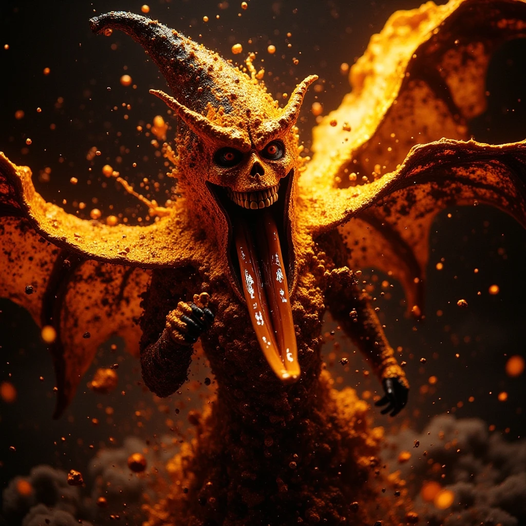 An evil banana in the style of xplo_situ