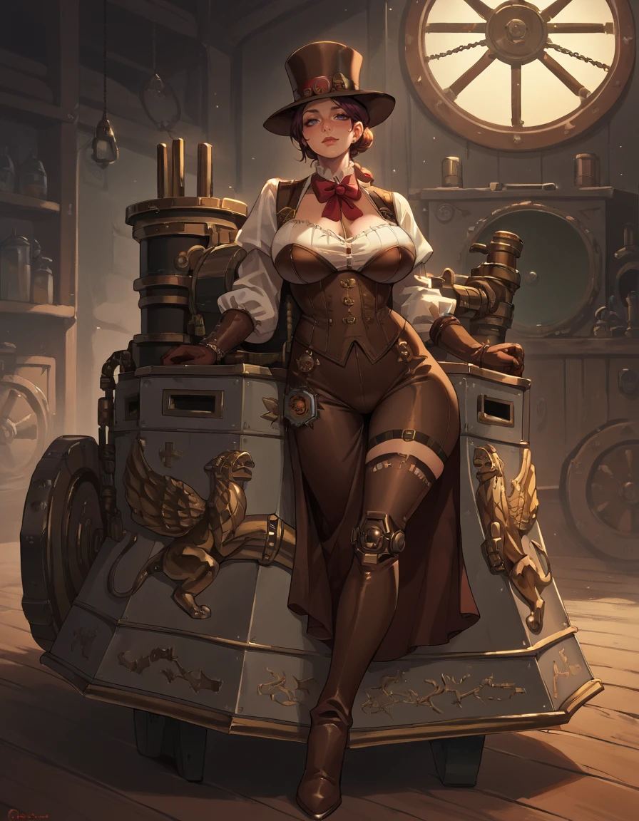 score_9, score_8_up, score_7_up, 2d, source_cartoon,
SteamTank, solo, (humanoid robot), mature female, curvy, steampunk,
<lora:SteamTank:1>