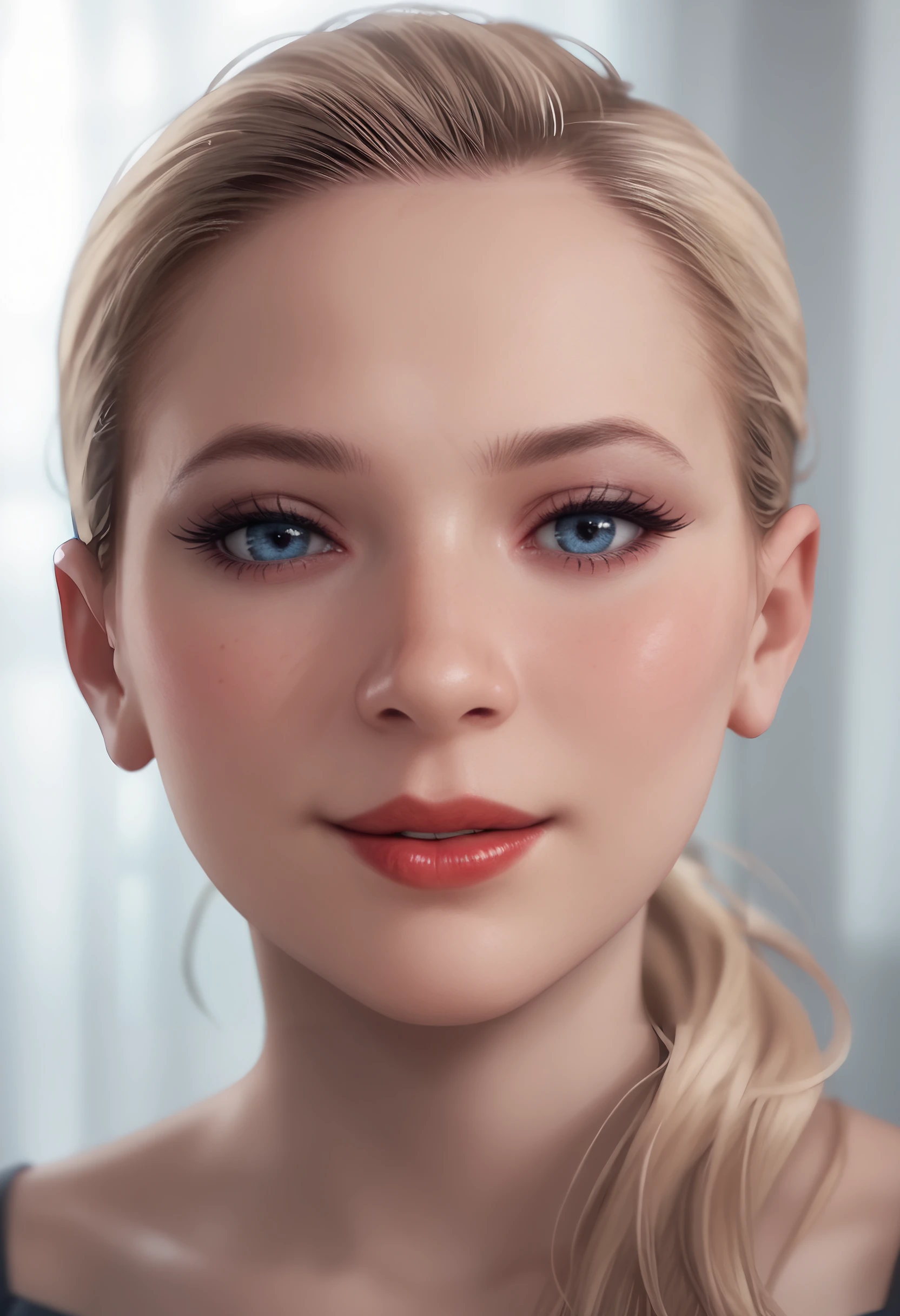 score_9, score_8_up, score_7_up, score_6_up, score_5_up, score_4_up, 1girl, <lora:ChloeDBH:0.7> blonde hair, long hair, ponytail, lips, blue eyes, smile, looking at viewer, blush, long eyelashes, makeup, red lips, face focus, close up,