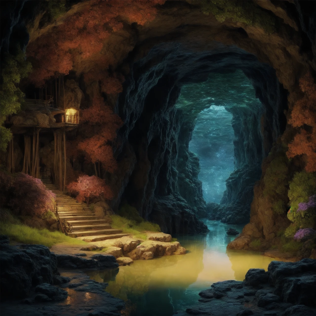 underground, lake, boat, dim light, <lora:elelpr:1>, elementalplaneearth, <lora:more_details:0.6>, high quality, highres, masterpiece, best quality, 8k, intricate, detailed, <lora:add_detail:0.6>, very detailed