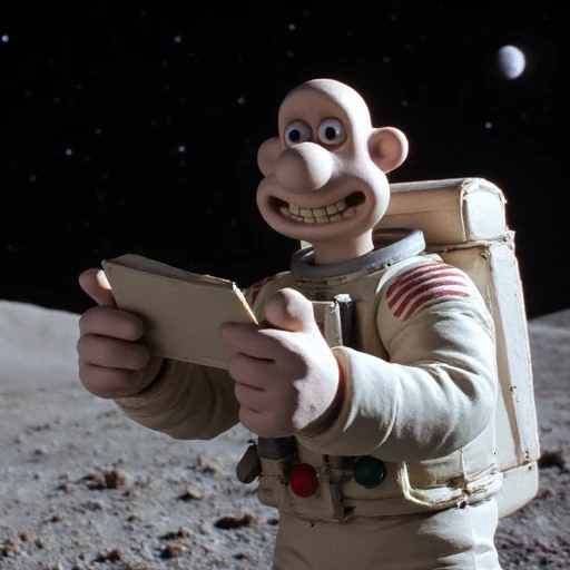 WGWallace on the surface of the moon.