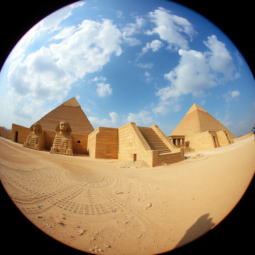 the pyramids of egypt fisheye lens fx,fele