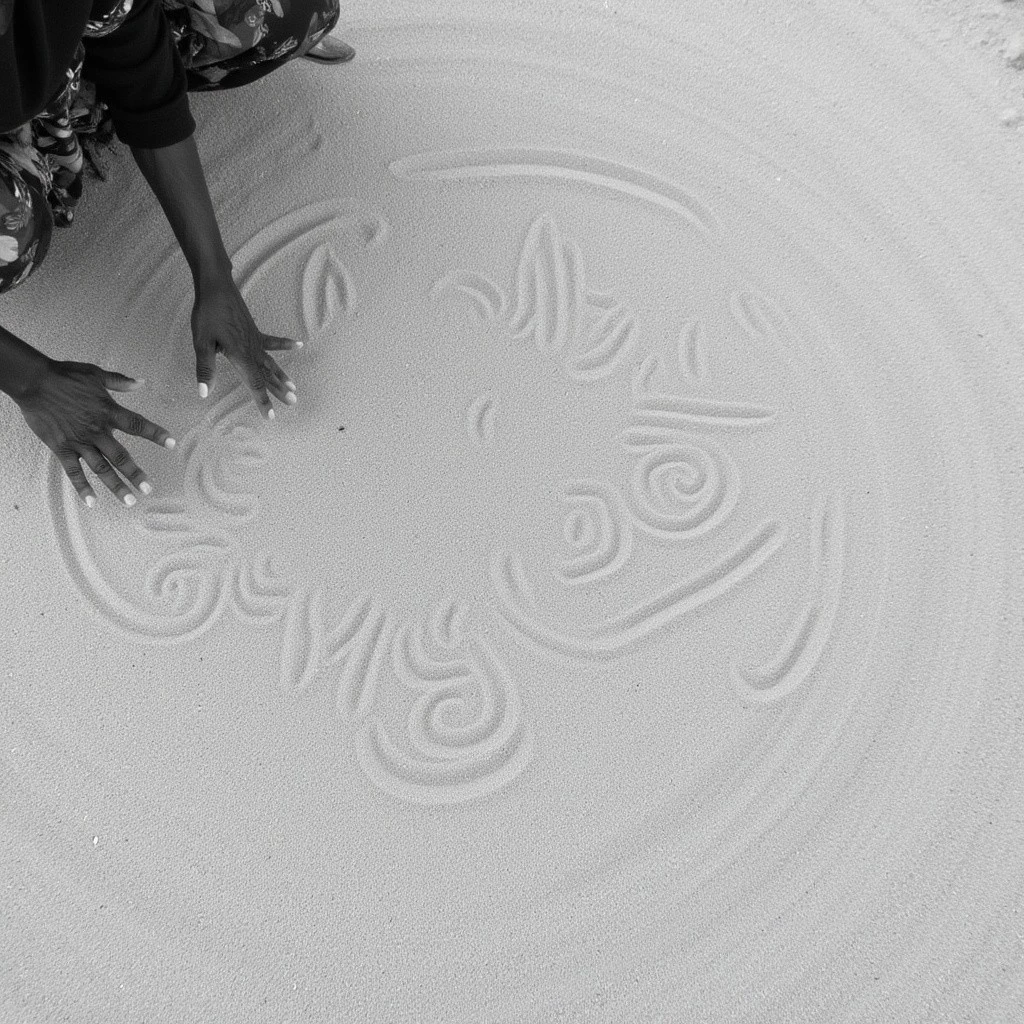 4 WALKA ABORIGINAL HAND DRAWINGS DETAIL V1