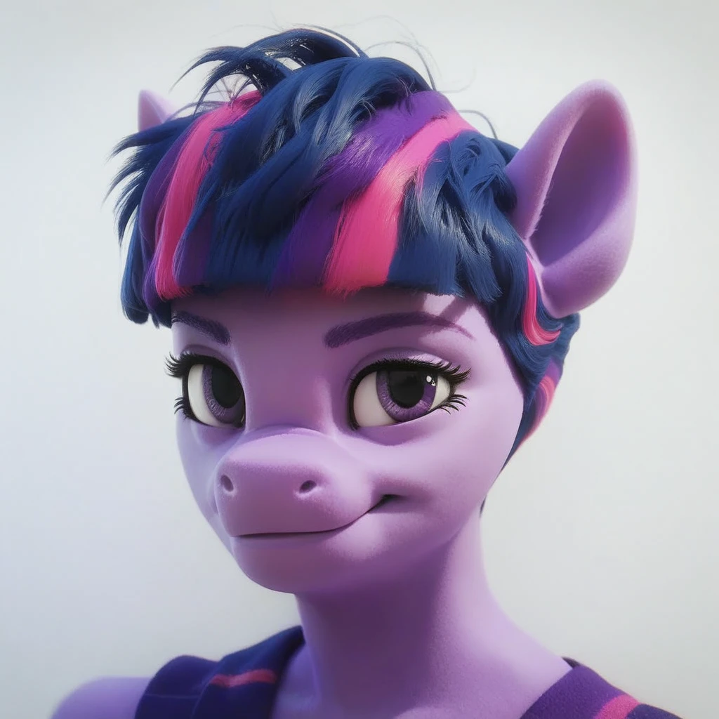 score_9, score_8_up, score_7_up, score_6_up, score_5_up, score_4_up, solo, (pixie hair), anthro, twilight sparkle, portrait