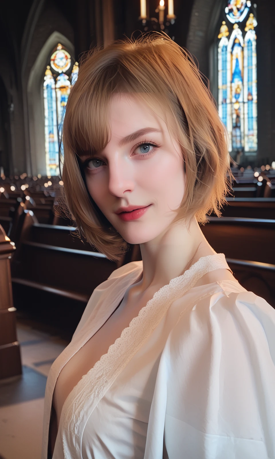 score_9,score_8_up,score_7_up,
Ella Freya,1girl,solo,detailed face,blue eyes,blonde hair,bob cut,
indoors,church,fancy,bokeh,
best quality,realistic,cinematic lighting,photography,
<lora:ella_freya_pony_1_epoch_6:0.75>,