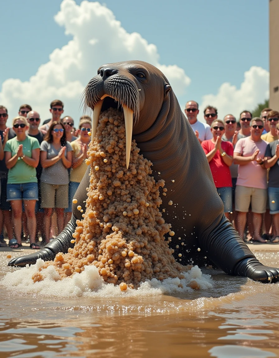 <lora:The_most_popular_man_in_the_world:0.8> The most popular walrus in the world rupturing