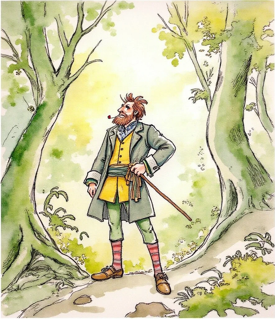 Hugo PRATT watercolor style FLUX