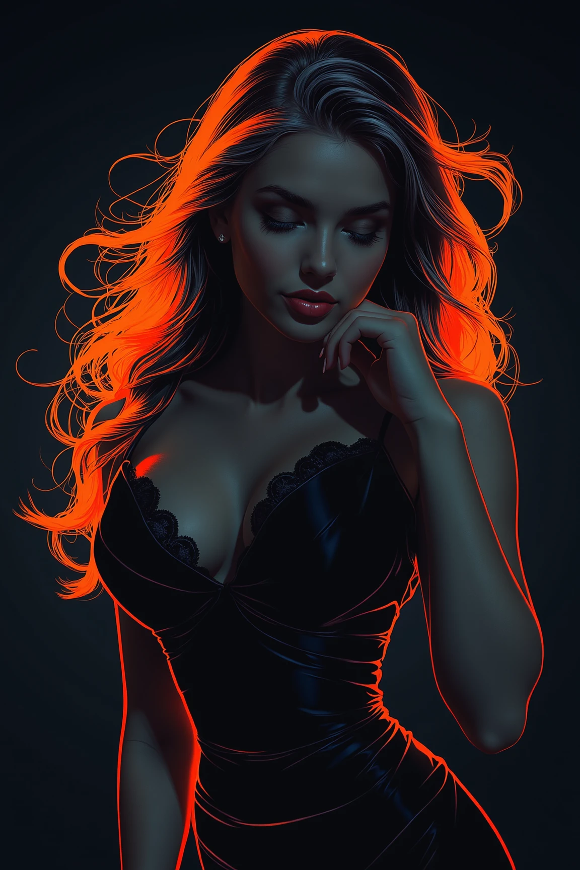 BNR style, a beautiful shapely woman in the dark, high contrast.
<lora:flux_bra2ha_noirV2_bnr:1.0>