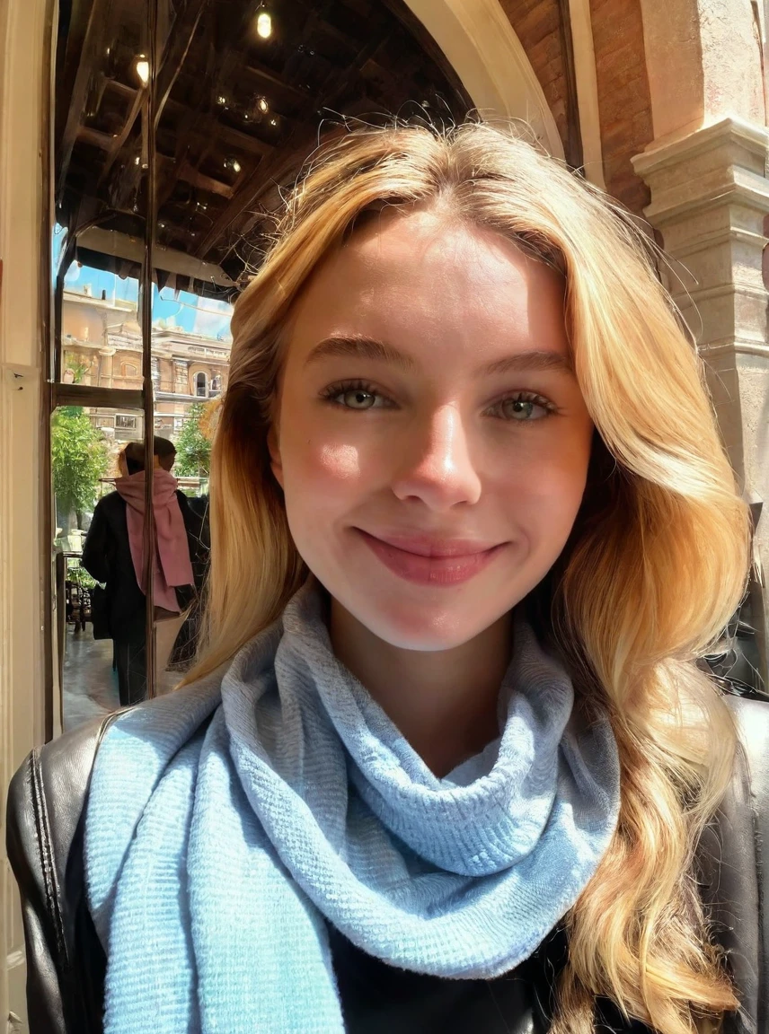 Nice face,European Middle Ages,Roof background