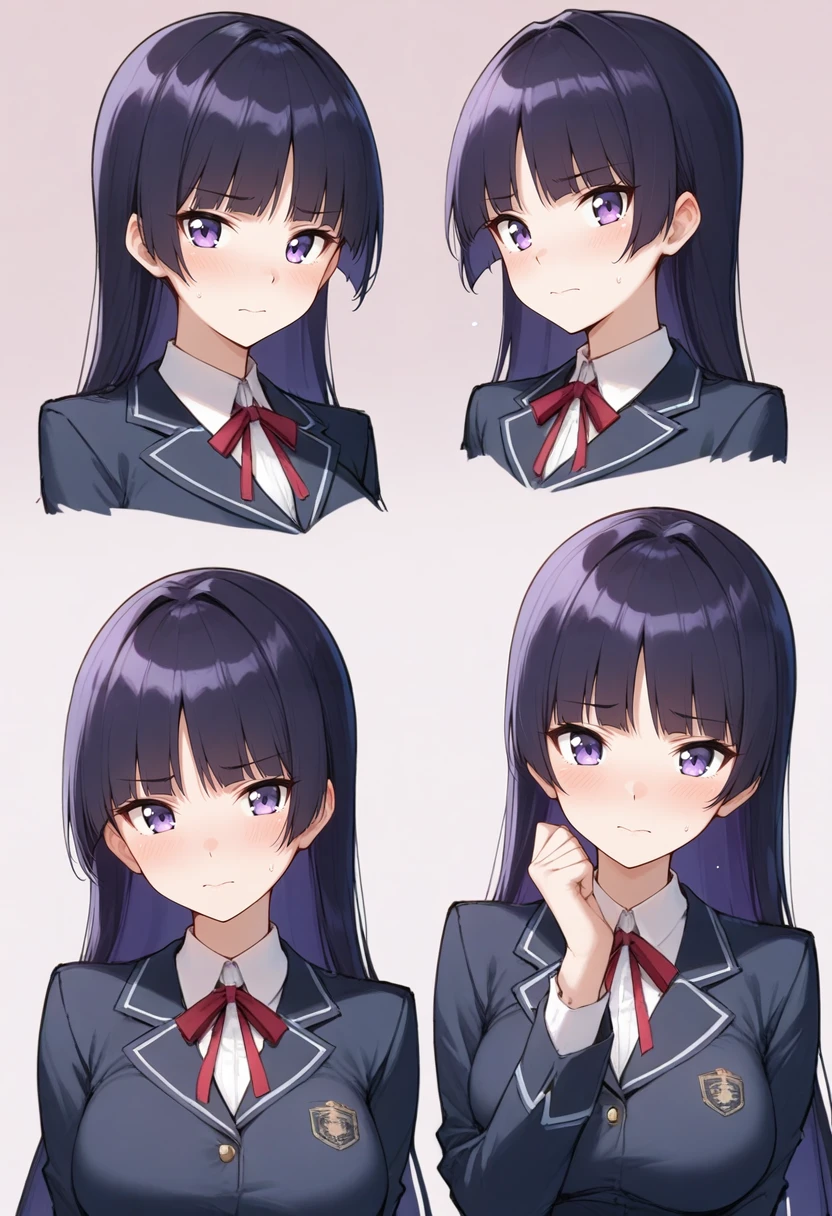 20yo,1girl,gokou ruri, 
bangs
long hair, large breasts,embarrassed, 
school uniform, 
<lora:SDXL_ori109_i:0.8>
blush, closed mouth, 
score_9, source_anime, ori905,
masterpiece,best_quality,(ai-generated:0.3)