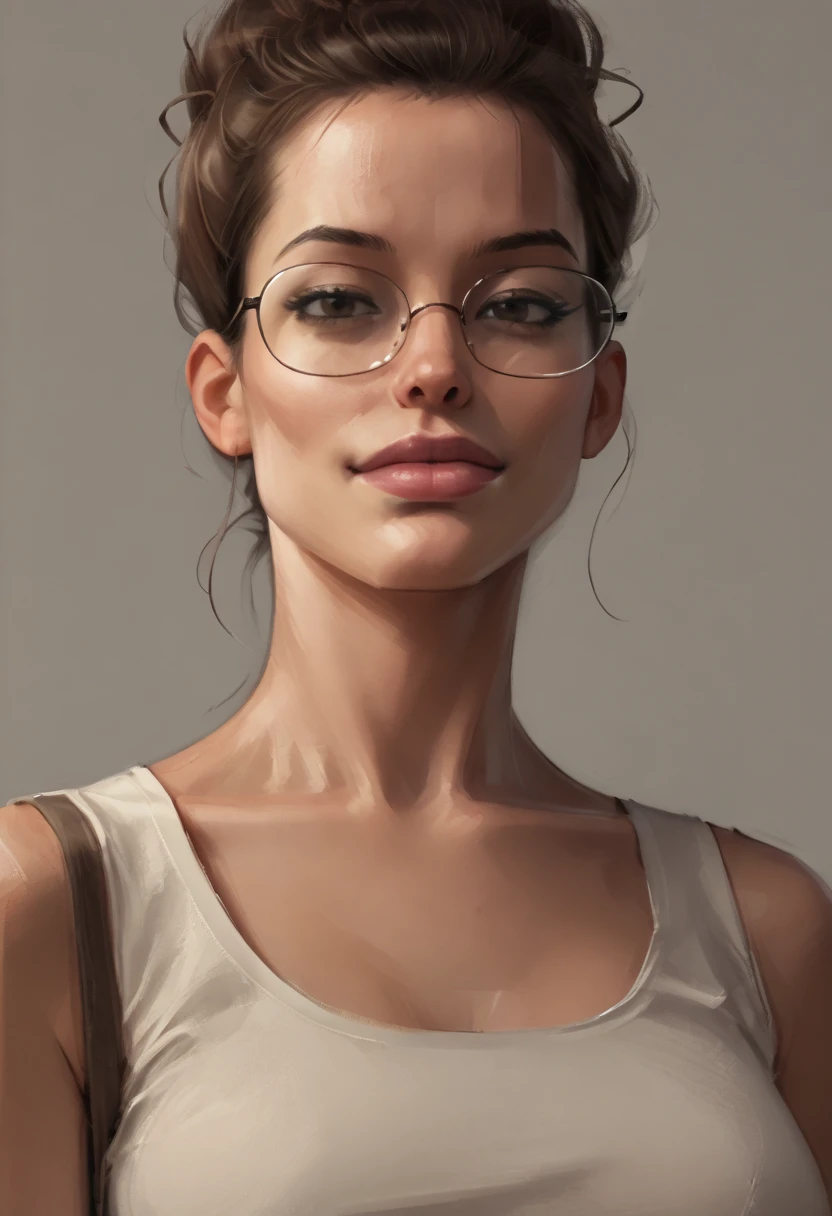 score_9, score_8_up, score_7_up, score_6_up, 5u54n,  aojaguarstyle, source_cartoon, raw, realistic,1girl, brown hair, glasses, <lora:Susan Dupree _ Coxville Stories_epoch_10:1>