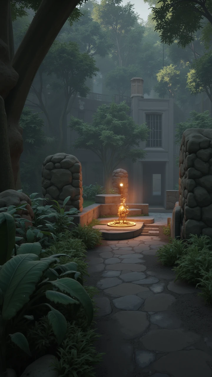 An ancient shrine hidden deep in the jungle holds a legendary piece of loot, its glow visible even through the thick canopy of trees. Players must navigate treacherous terrain and enemy ambushes to reach the sacred site.  , aidmaDeadlock