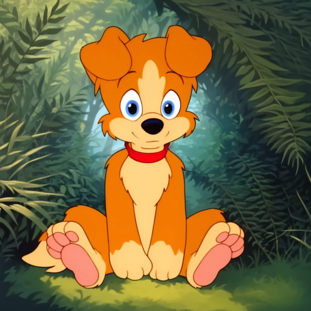 sniff, 1boy, outside, sunny, forest, solo, black eyes,