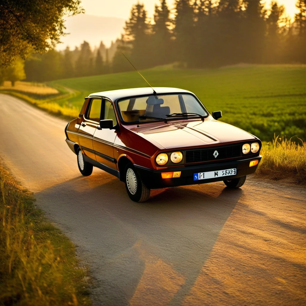 A Renault 12 Toros sedan on a rural road