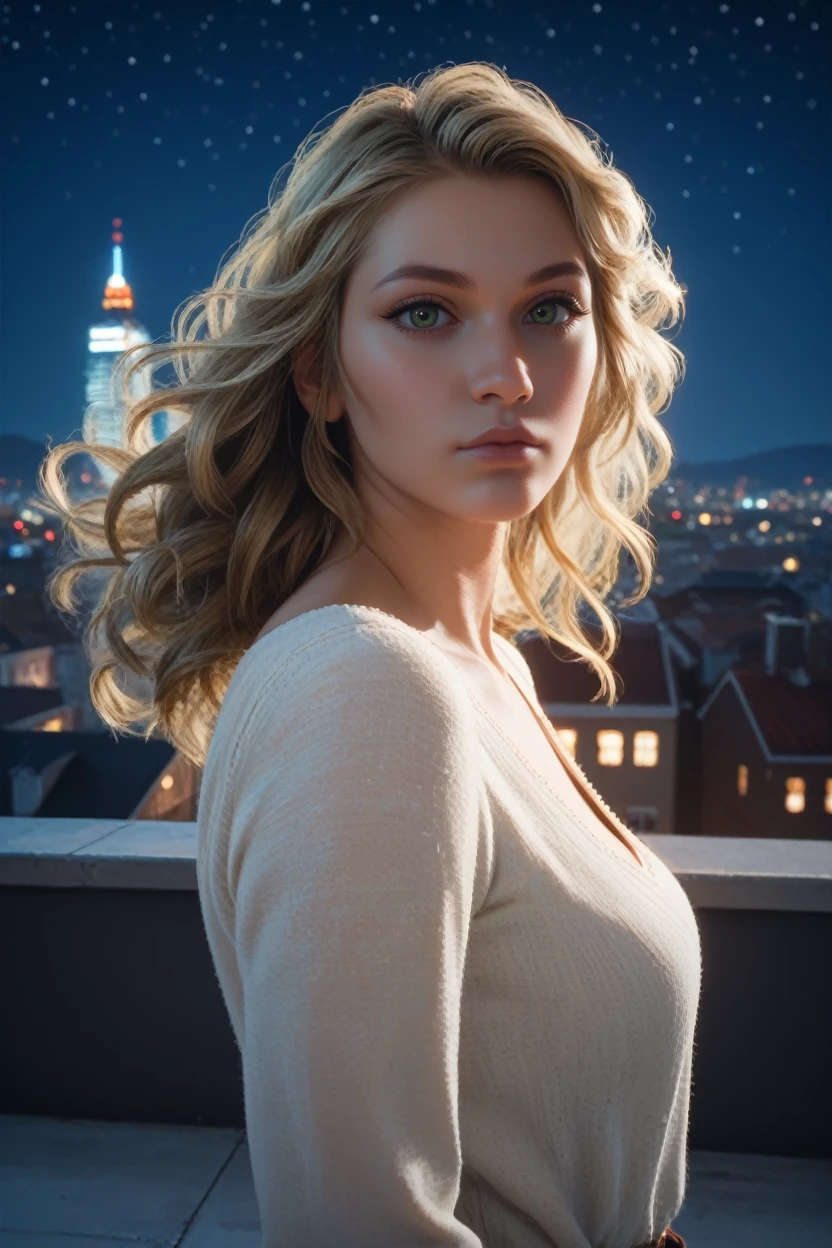 score_9, score_8_up, score_7_up,
<lora:FFCindy:0.8>
FFCindy, 1girl, blonde hair, green eyes, looking at viewer, standing on a rooftop at night, city lights twinkling below, wind gently blowing hair, starry sky above, mysterious and enchanting ambiance