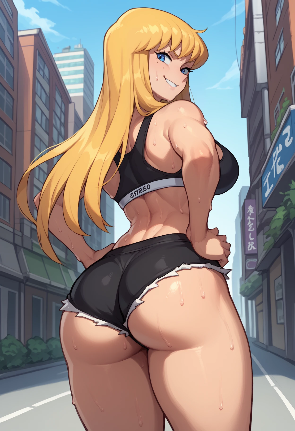 obra de arte, Qualidade superior, ultra-detalhado, girls, american woman, american flag, american flag bikini, anus, anus peek, focus on ass, ass up, asshole, aviator, sunglasses, barefoot, beer, beer can, blonde woman, blonde hair, woman blonde hair, bubble butt, bubble butt, focus on butt, cosplay, big ass, eye contact, feet, female, female focus, woman only, hat, long hair, looking at viewer, looking satisfied, mud, muddy, pussy pink, pleasure face, pussy, redneck, soles, solo, female solo, solo focus, sunglasses, tease, tease, teeth, colored glasses, tongue, tongue out, vagina, white skin