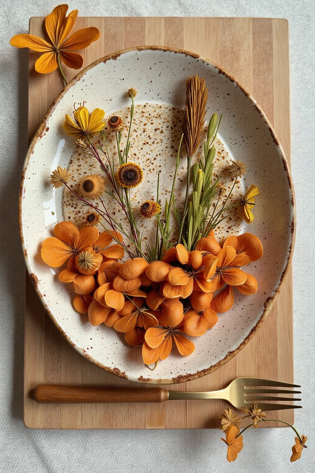 dr13d_fl0w3r5, a delicious thanksgiving dinner made of dried flowers