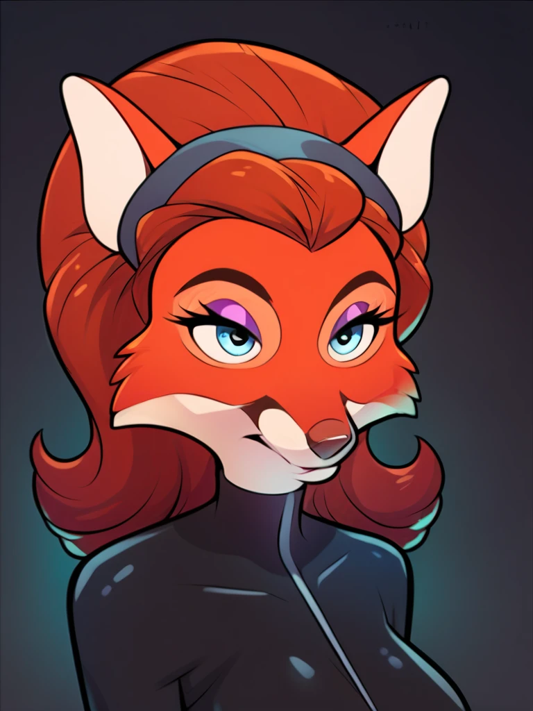 score_9, score_8_up, score_7_up, score_6_up, score_5_up, score_4_up, source_furry, anthro fox, femme_appeal, black bodysuit, fully body, detailed face, detailed eyes <lora:femme-appeal:1>