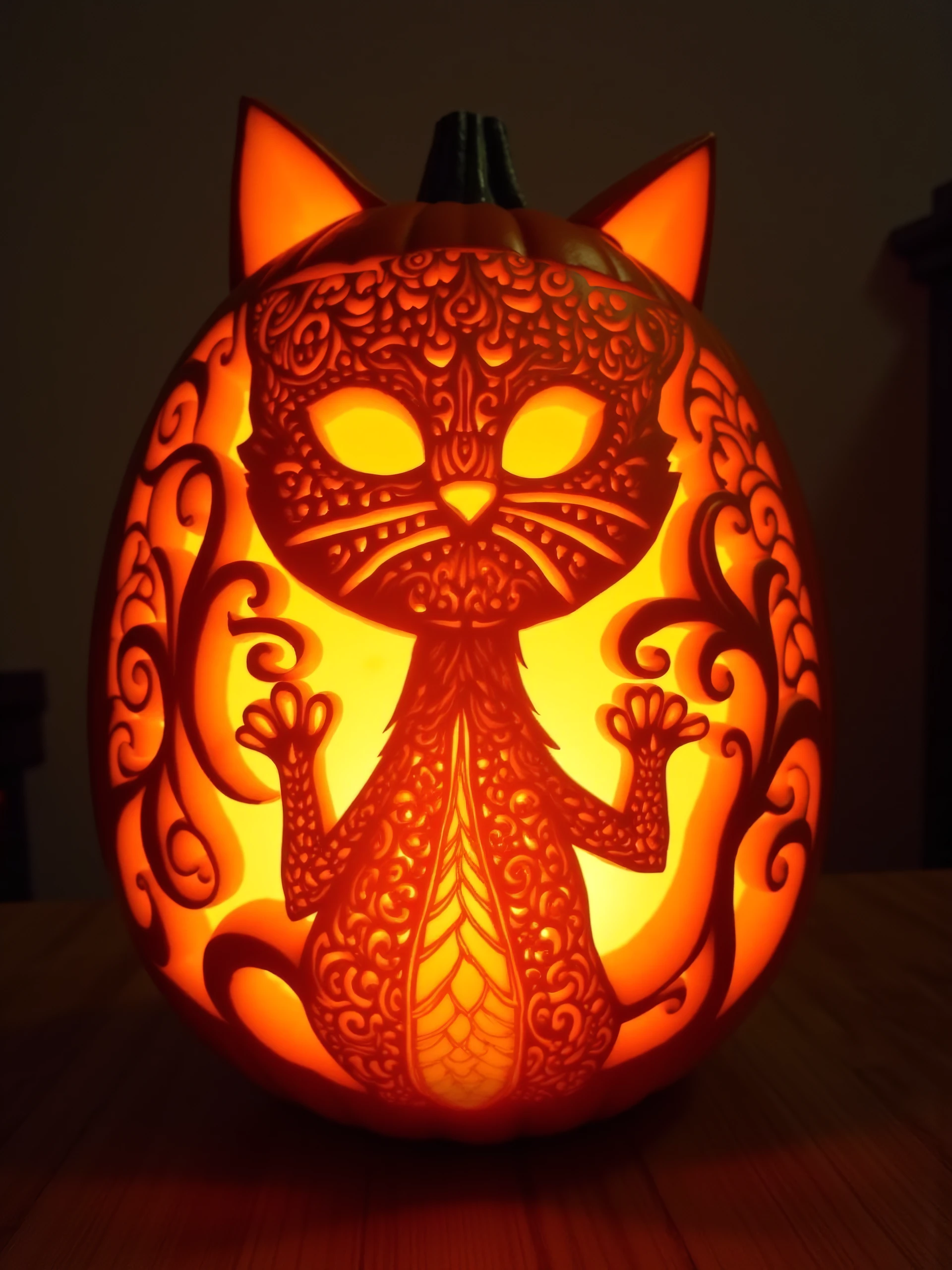 pumpkarv, pumpkin art, pumpkin carving, cute cat