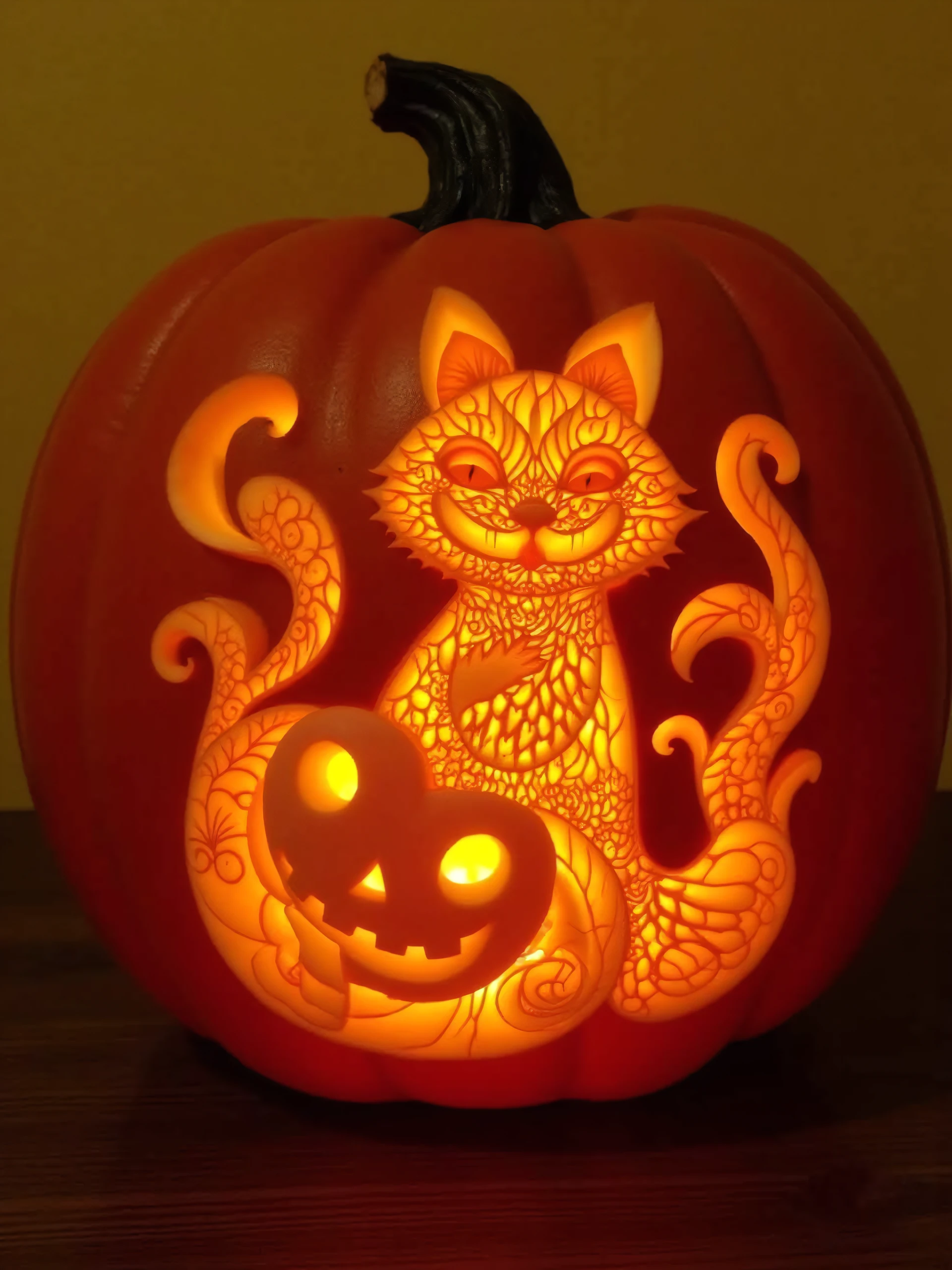 pumpkarv, pumpkin art, pumpkin carving, cute cat