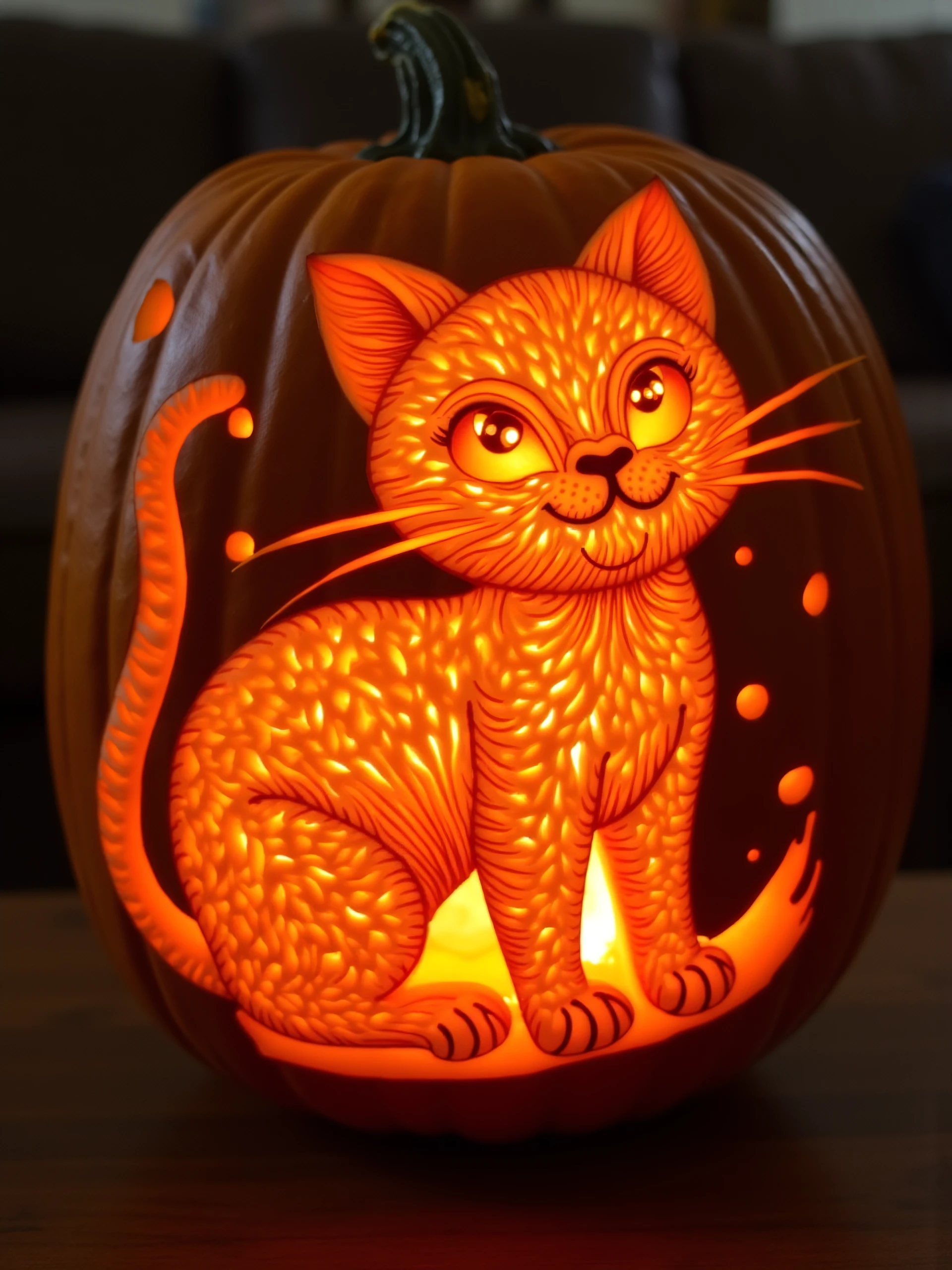 pumpkarv, pumpkin art, pumpkin carving, cute cat