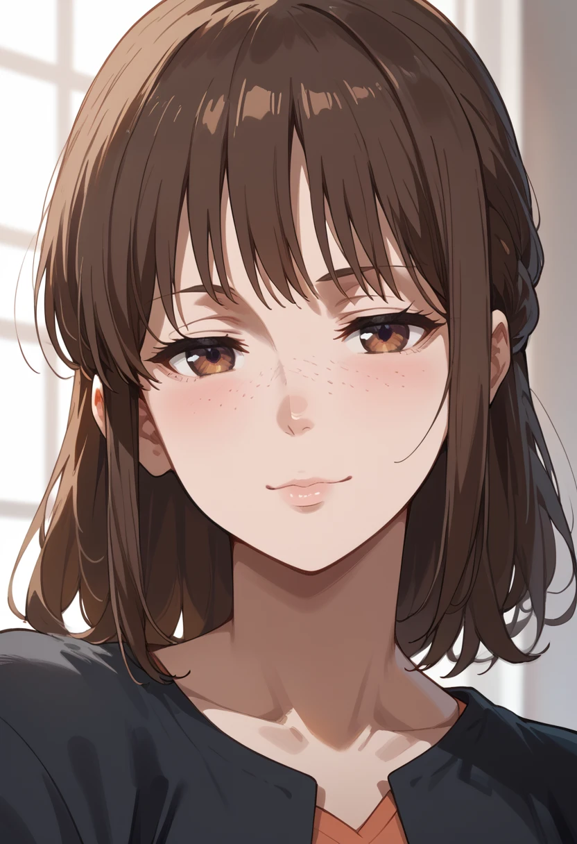 score_9, score_8_up, score_7_up, score_6_up, source_anime, absurdres, highres, character focus,
shimotsuki mika, 1girl, solo, looking at viewer, half-closed eyes, light smile, closed mouth, brown hair, brown eyes, medium hair, bangs, portrait, close-up, freckles
sidelocks <lora:Mika_Shimotsuki__Psycho-Pass:1.0>