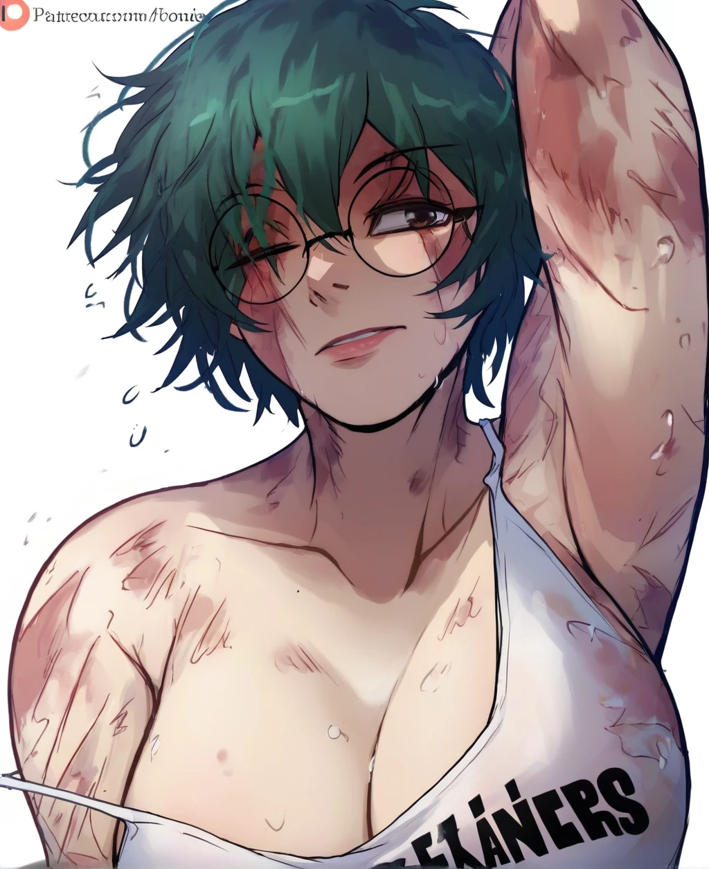 Solo, score_9,score_8_up,score_7_up, source_anime, himeno chainsaw man, eyepatch, naked, sexy, seductive, handjob, she is giving a male a handjob, male is cropped out, male is cumming on her face, her mouth is open 