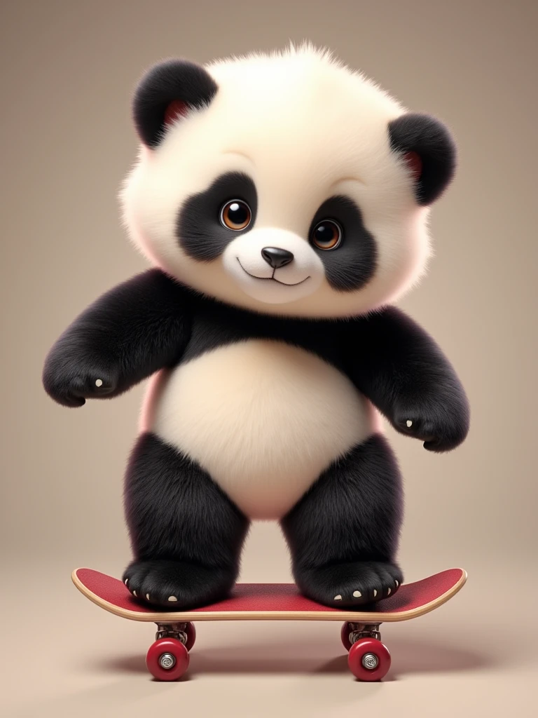 plush,panda, skateboard, animated,