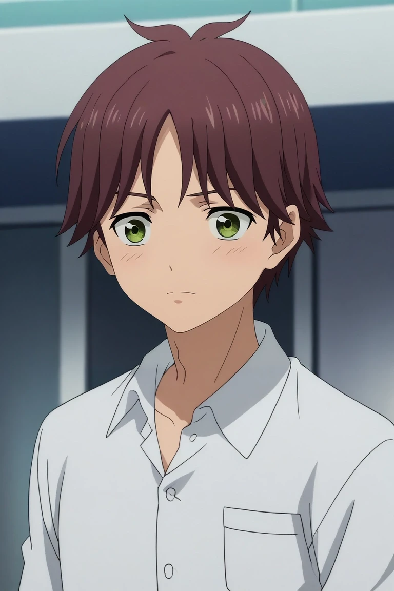 score_9, score_8_up, score_7_up, , rating_safe, , anime screencap, anime coloring, official style, , depth of field, 1boy, solo, male focus, <lora:tasuku_yamane_pony:0.94>, tasuku_yamane, brown hair, green eyes, short hair, , , <lora:sdxl_lightning_8step_lora:1>