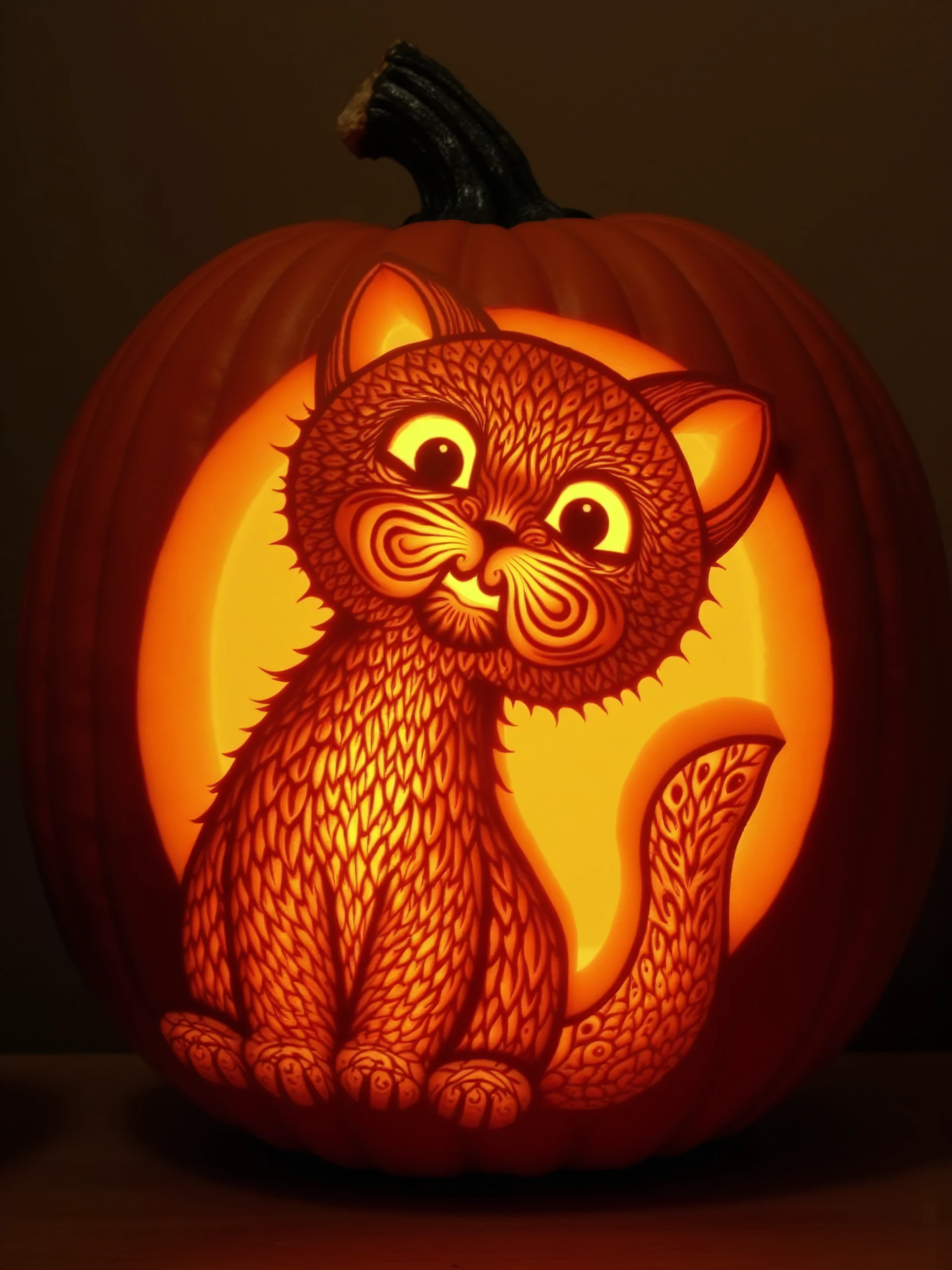 pumpkarv, pumpkin art, pumpkin carving, cute cat