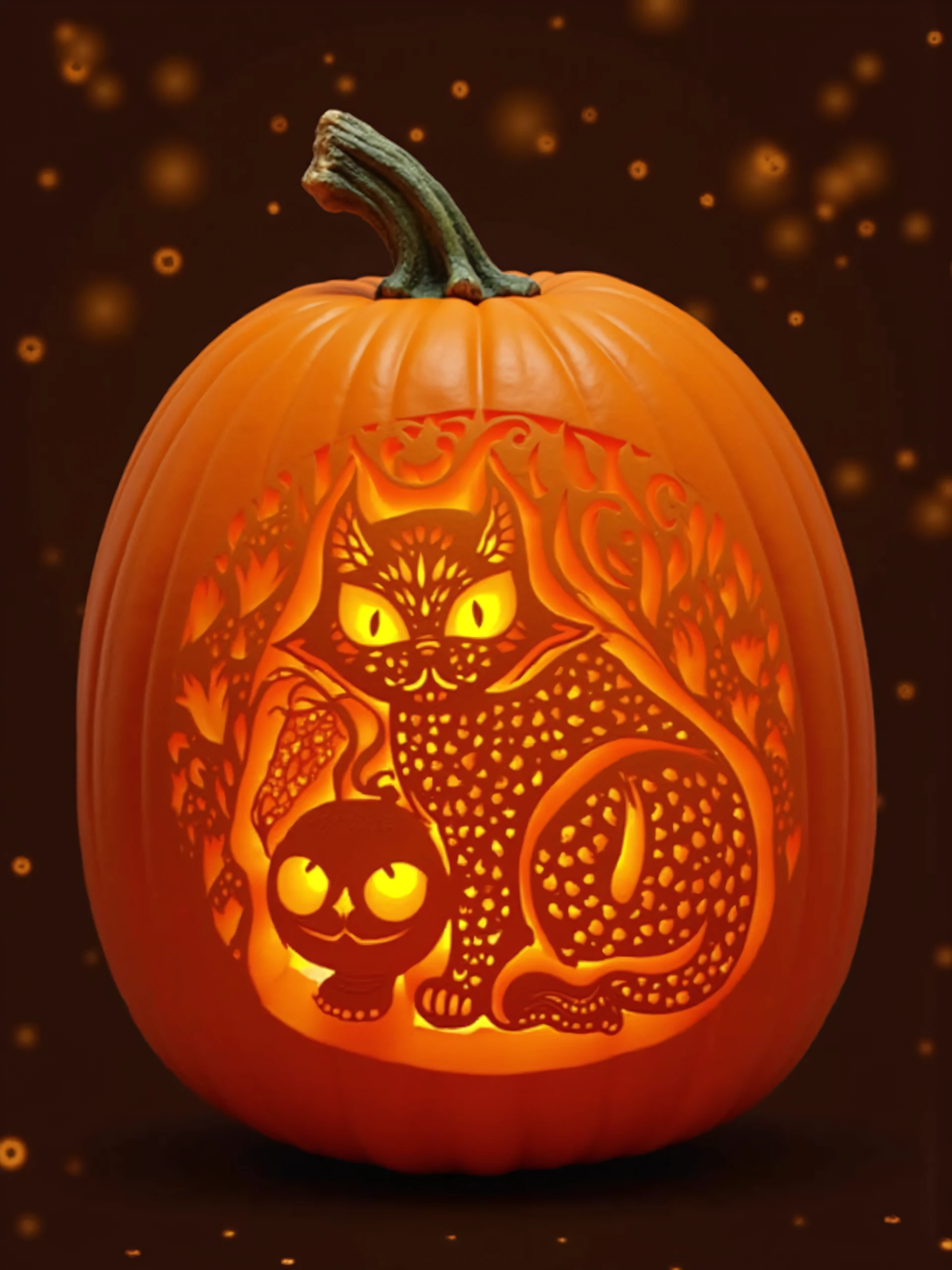 pumpkarv, pumpkin art, pumpkin carving, cute cat