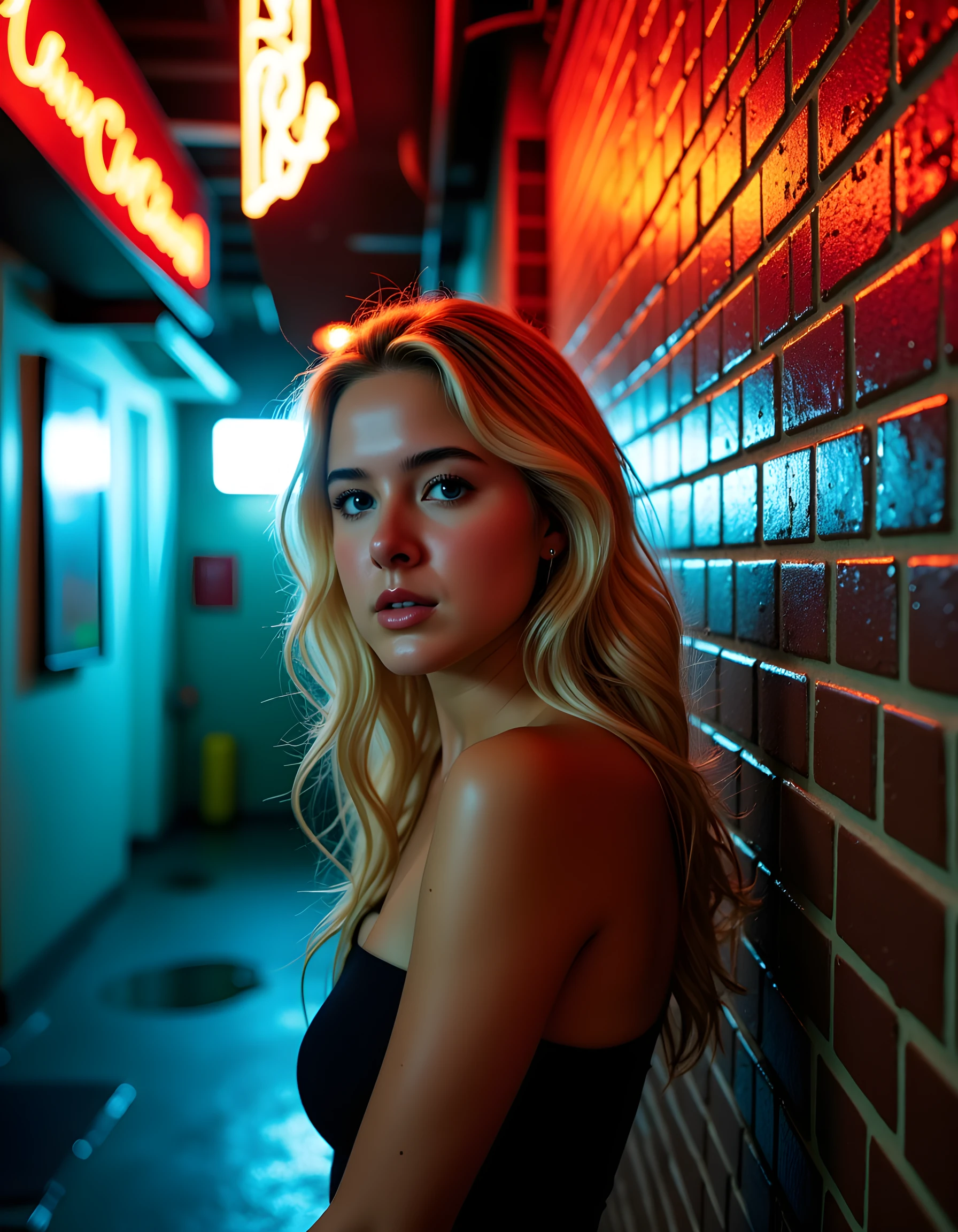 Beautiful blonde with big breasts in black mode casual (Stairs of a Western-style building late at night、sit),Wearing headphones,Very detailed, 21 years old, Innocent face, Bob Hair, blue eyes, High resolution, masterpiece, Highest quality, Intricate details, Very detailed, Clear focus, Delicate skin, practical skin texture, texture, Delicate eyes, Professional, 4K, Sad face,despair、 Shot with Canon, 85mm, Shallow and deep, Kodak Vision Color, Exactly, Very detailed, photograph_\(Extremist\), photographpractical, practical, Post-processing, Maximum details, Roughness, Real Life, Extremist practical, Photorealism, photographgraphy, 8K Ultra HD, photographgraphy
